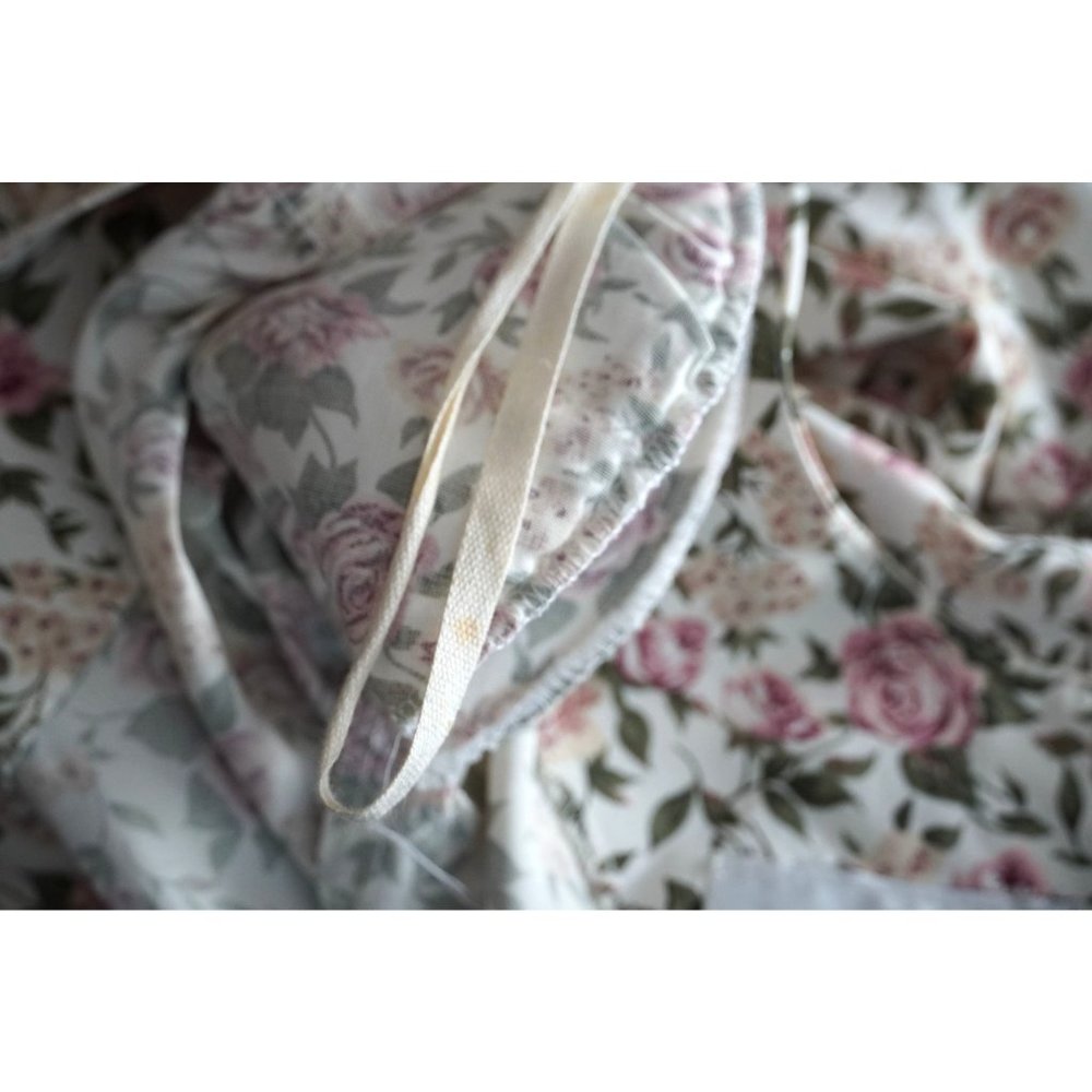 Vintage Paquette Too! Floral Dress with Rosette and Lace Collar Garden Cottage T - Picture 12 of 14